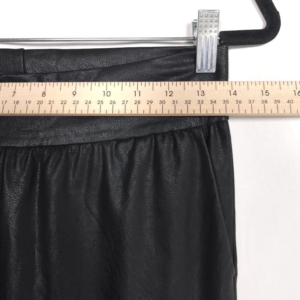 COMMANDO Faux Leather Jogger Pants Black High Rise Stretch Pull On Women Small - Picture 6 of 12
